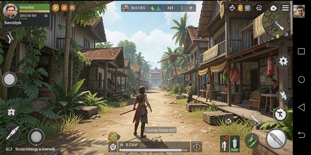 Screenshot dari gameplay 6CF yang menampilkan aktivitas interaktif.