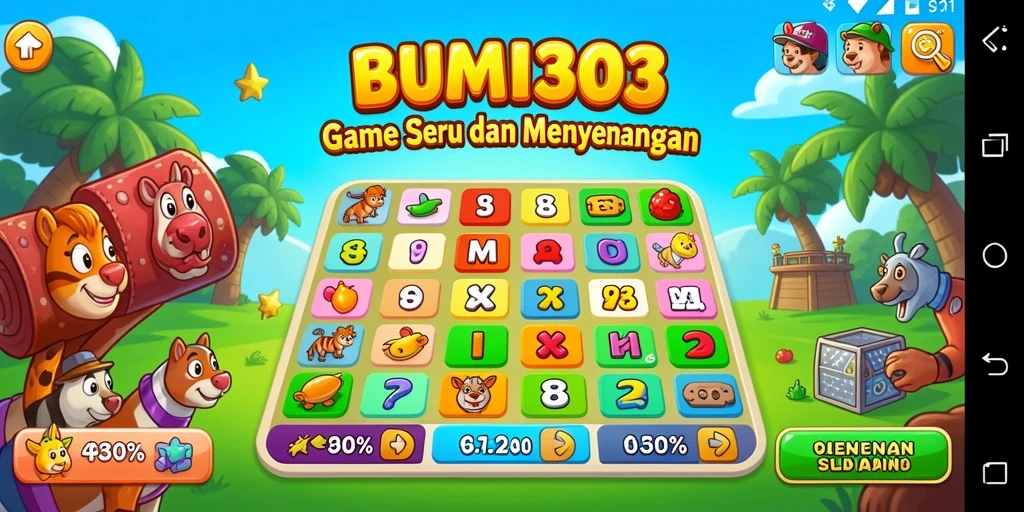 Tampilan screenshot gameplay BUMI303 yang menarik dan interaktif.