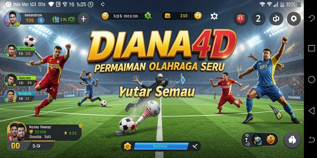 Tampilan gameplay DIANA4D yang menarik dengan aksi olahraga yang seru.