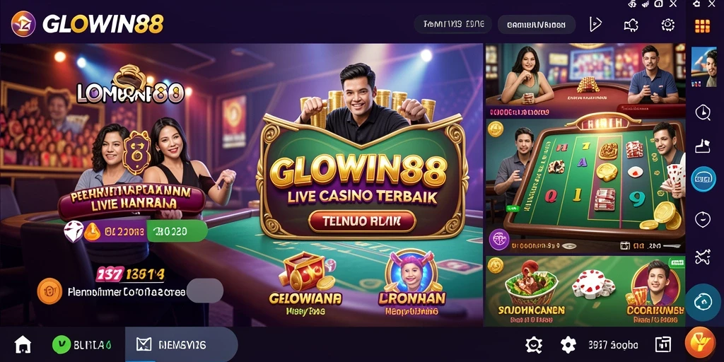 Tampilan menarik dan interaksi seru dalam permainan Live Casino.