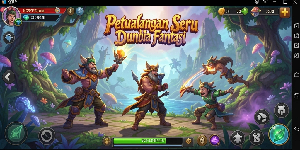 Screenshot utama KKRP menampilkan aksi seru dalam gameplay Adventure.