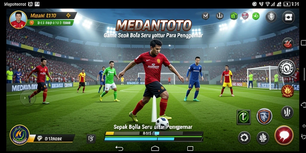 Gambaran layar dari pertandingan sepak bola yang mendebarkan di MEDANTOTO.