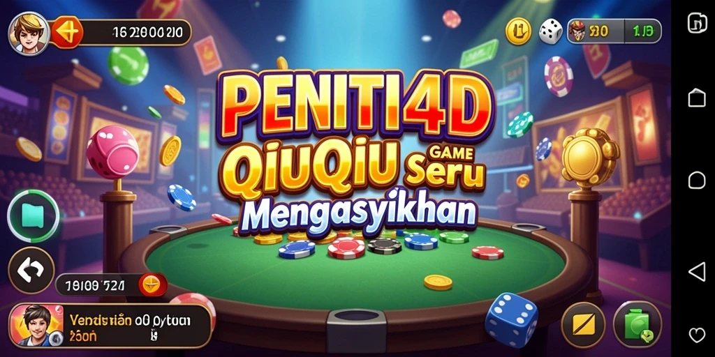 Tampilan menarik dari gameplay QiuQiu dalam PENITI4D.