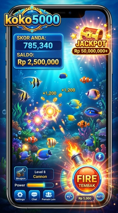 Tampilan antarmuka aplikasi koko5000 yang sederhana dan intuitif.